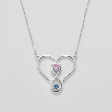 Collar de dos piedras natales que se convierten en uno