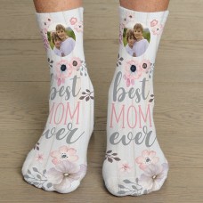 Calcetines con la mejor foto de mamá del mundo