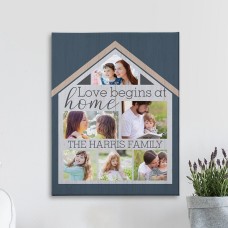 Lienzo fotográfico "El amor comienza en casa"