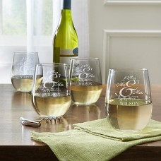 Copas de vino "Juntos como uno" (Juego de 2)