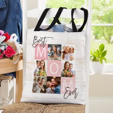 Bolso de mano con foto de la mejor mamá del mundo