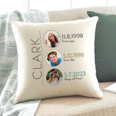 Cojín decorativo con foto de historia familiar divertida