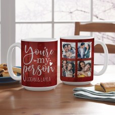Taza con foto "Eres mi persona"