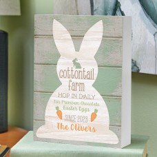 Bloque de madera de Cottontail Farm
