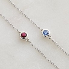 Tobillera delicada con piedra natal