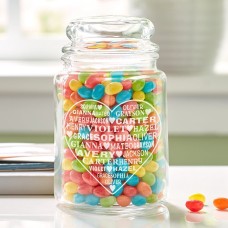 Tarro de cristal con forma de corazón lleno de amor (sin caramelos)