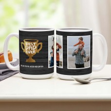 Taza con foto del mejor papá (11 oz)
