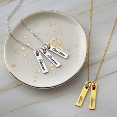 Colgante personalizado con piedra natal "El amor de una madre"