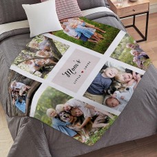 Manta de peluche con collage de fotos de Little Loves