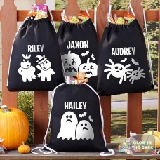Bolsa con cordón que brilla en la oscuridad de Grumpy Ghouls