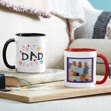 Taza con foto y dibujo del mejor papá del mundo (11 oz)