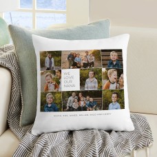 Cojín decorativo con collage de fotos favoritas