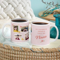 Taza con collage de fotos de tus personas favoritas