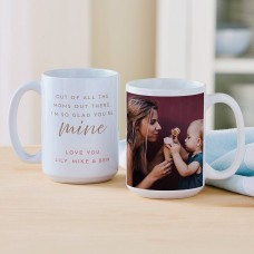 Taza con foto "Me alegro de que seas mía"