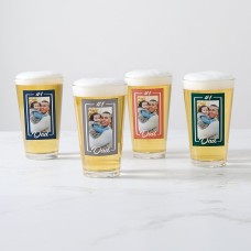 Vaso de cerveza de pinta con foto de papá n.° 1