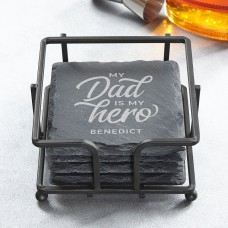 Posavasos de pizarra Mi papá es mi héroe