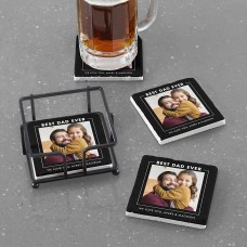 Posavasos de mármol con la foto del mejor papá de la historia