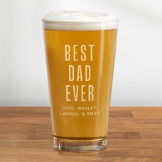 Vaso de cerveza de pinta grabado con el mejor papá de la historia