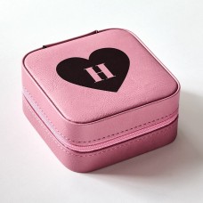 Joyero de viaje con inicial de corazón