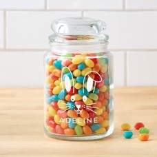 Tarro de cristal para dulces con forma de cara de conejo