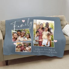 Manta de felpa multifoto "Amor familiar"