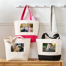 Bolso tote con cremallera y foto personalizada