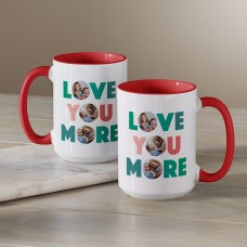 Taza con varias fotos de "Te amo más"