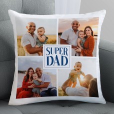 Cojín decorativo con foto de Super PAPÁ
