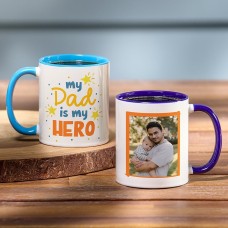 Taza con foto "Mi papá es mi héroe"