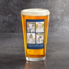 El mejor del mundo... Vaso de cerveza de pinta con foto