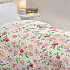 Edredón con estampado de flores de primavera