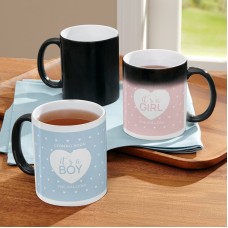 Taza que cambia de color para revelar el sexo del bebé