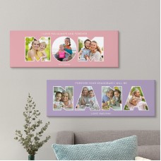 Lienzo fotográfico con tipografía para mamá/abuela
