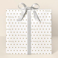 Papel de regalo con nombre punteado