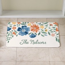 Felpudo con diseño floral de jardín