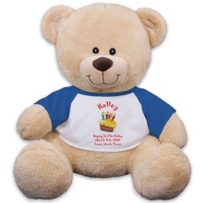 Osito de peluche personalizado para tarta de cumpleaños - 28 cm