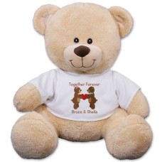 Personalized Couples Teddy Bear - 17 Inch (11 inch teddy)