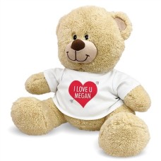 Personalized I Love U Sherman Bear (11" Teddy Bear)