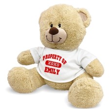 Personalized Property Of XOXO Teddy Bear (11" Teddy Bear)