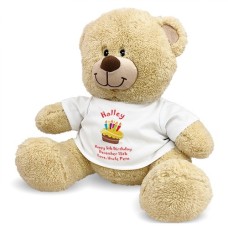 Osito de peluche personalizado para tarta de cumpleaños (oso de peluche de 28 cm)