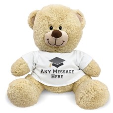 Oso de peluche con mensaje personalizado para graduación (oso de peluche de 28 cm)