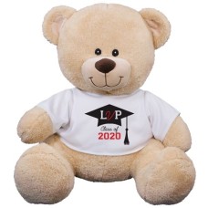 Oso de peluche de graduación personalizado con monograma (oso de peluche de 28 cm)