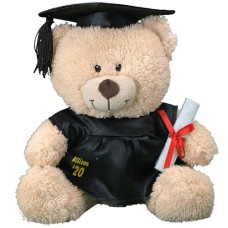 Oso de peluche con toga y birrete de graduación - 28 cm