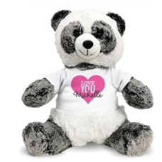 Personalized Love You Heart Panda 12" (11 inch teddy)