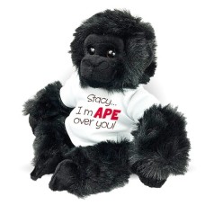Personalized Gorilla stuffed animal - 11" (11 inch teddy)