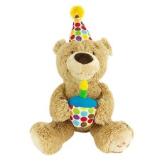 Oso animado de 25 cm (10 pulgadas) con la frase "Feliz Cumpleaños" de Gund.