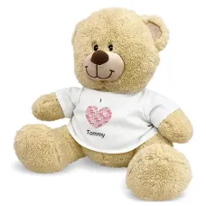 Personalized I Love You Teddy Bear - 21" (11 inch teddy)