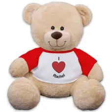 Personalized I Heart You Teddy Bear - 11" (11 inch teddy)