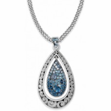 Crystal Voyage Teardrop Convertible Collar largo