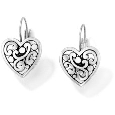 Pendientes Contempo Heart con cierre de palanca